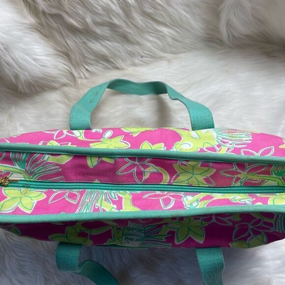 Lilly Pulitzer Rock A Hula prints 100%Cotton large diaper bag with wipes…